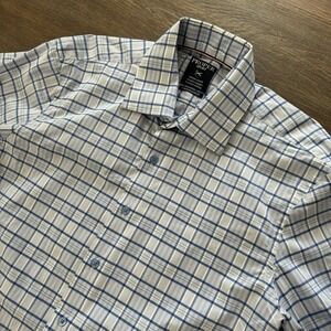 Proper Sport Shirt Mens L Long Sleeve Button Down Collar Breathable Blue Plaid‎
